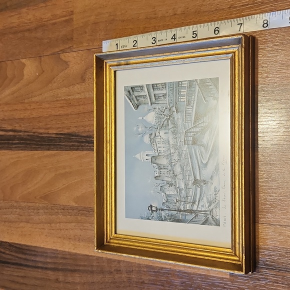 Vintage Framed Print Paris Le Sacré Coeur Et Les Vignes by Maurice Legendre - Picture 10 of 11